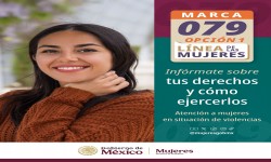 L?nea de las Mujeres 079, opci?n 1 del Gobierno de M?xico opera de manera regular en estas fiestas decembrinas